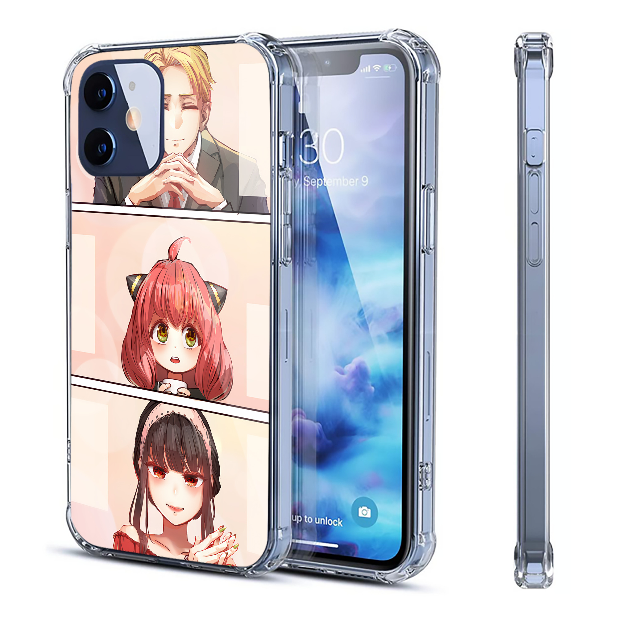 （画像用） SPY×FAMILY间谍家家酒 【iPhone 12シリーズ対応】透明スマホケース（クリアソフトケース）